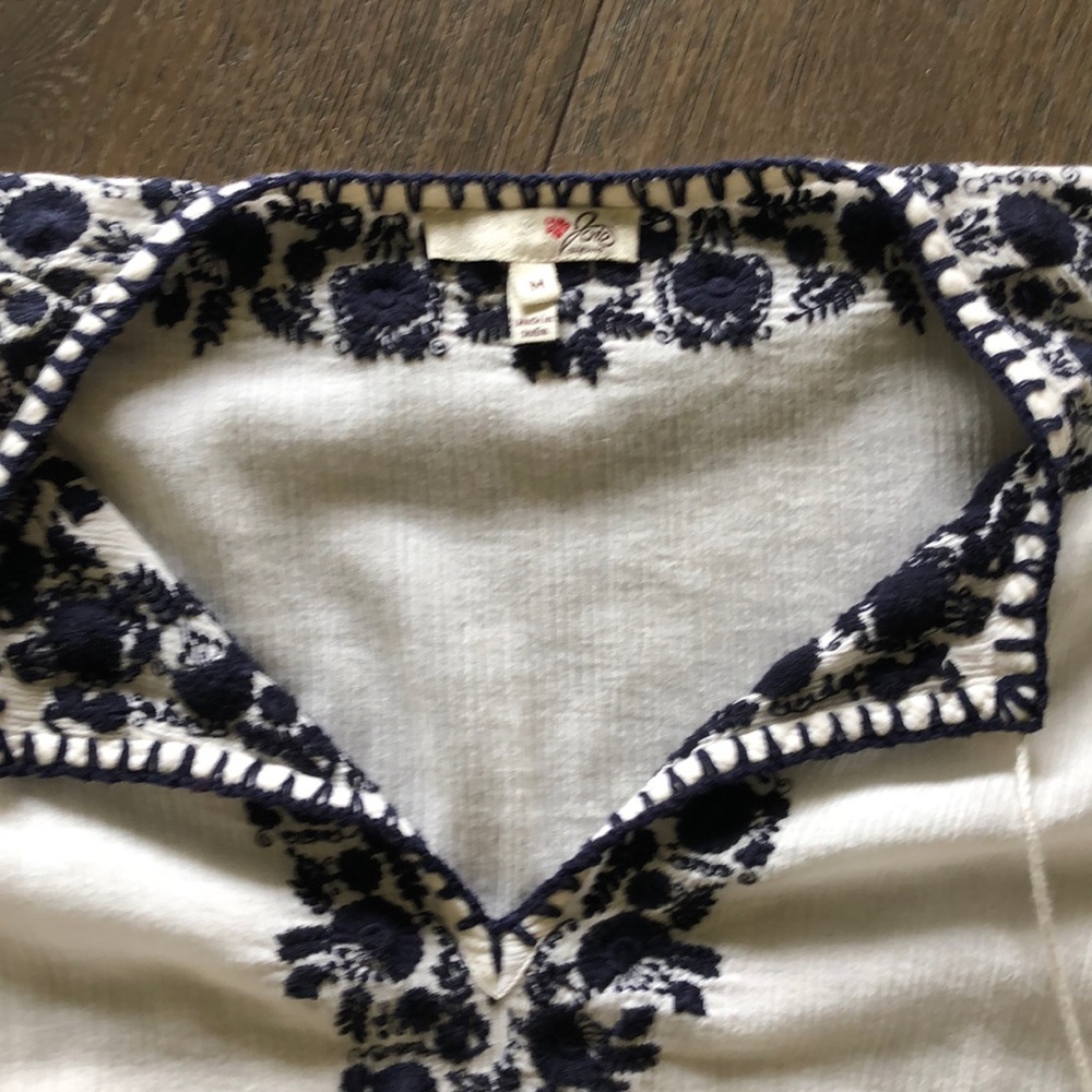 Joie floral embroidered linen top - Picture 2 of 4